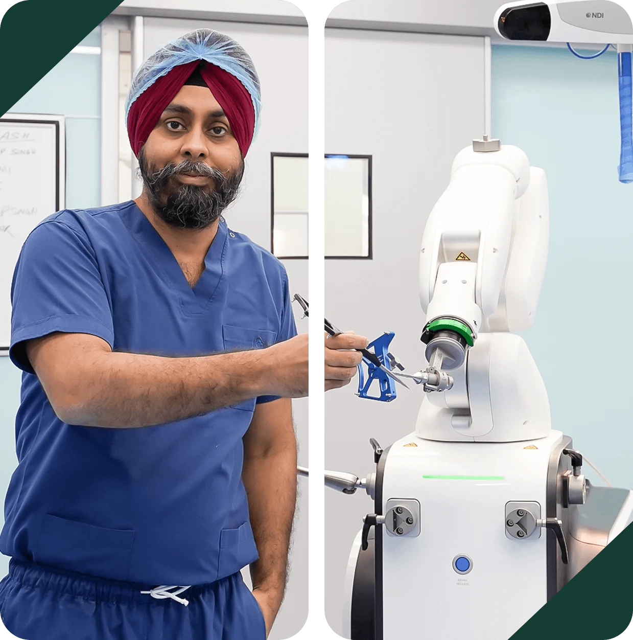 Dr. Gagandeep Singh Sachdeva with CUVIS Joint Robotic System